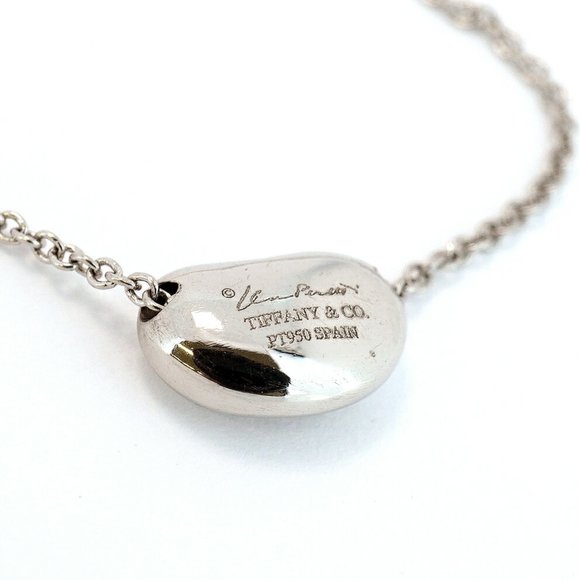 Tiffany Necklace Bean Pt950 Platinum Diamond Ladies - Picture 6 of 7